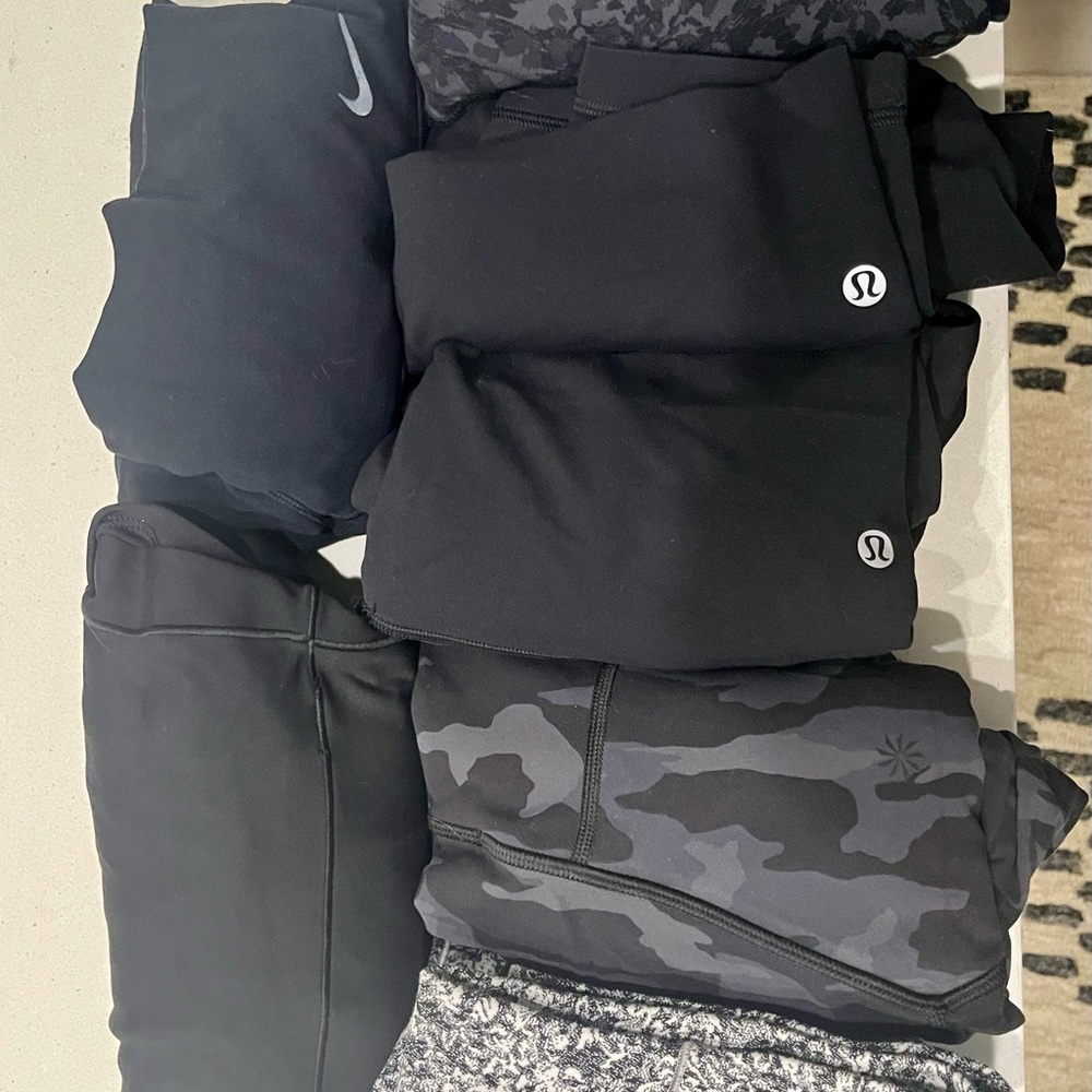 Bundle of 7 S/M Black and Gray Leggings
